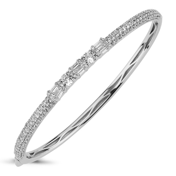 Elegant Stone Bangle Bracelet - Picture 1 of 1